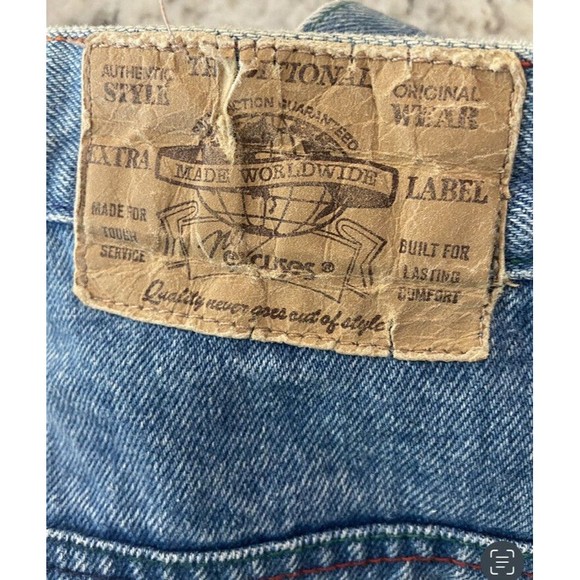 No Excuses Size 36 BUTTON FLY Colored Stitching Y2k Womens Jeans - Picture 5 of 5